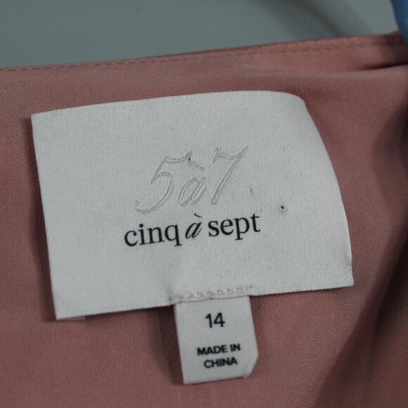 Cinq a Sept Dress Womens 14 Martine Floral Ruffled Maxi Boho Coquette Romantic - Picture 11 of 16